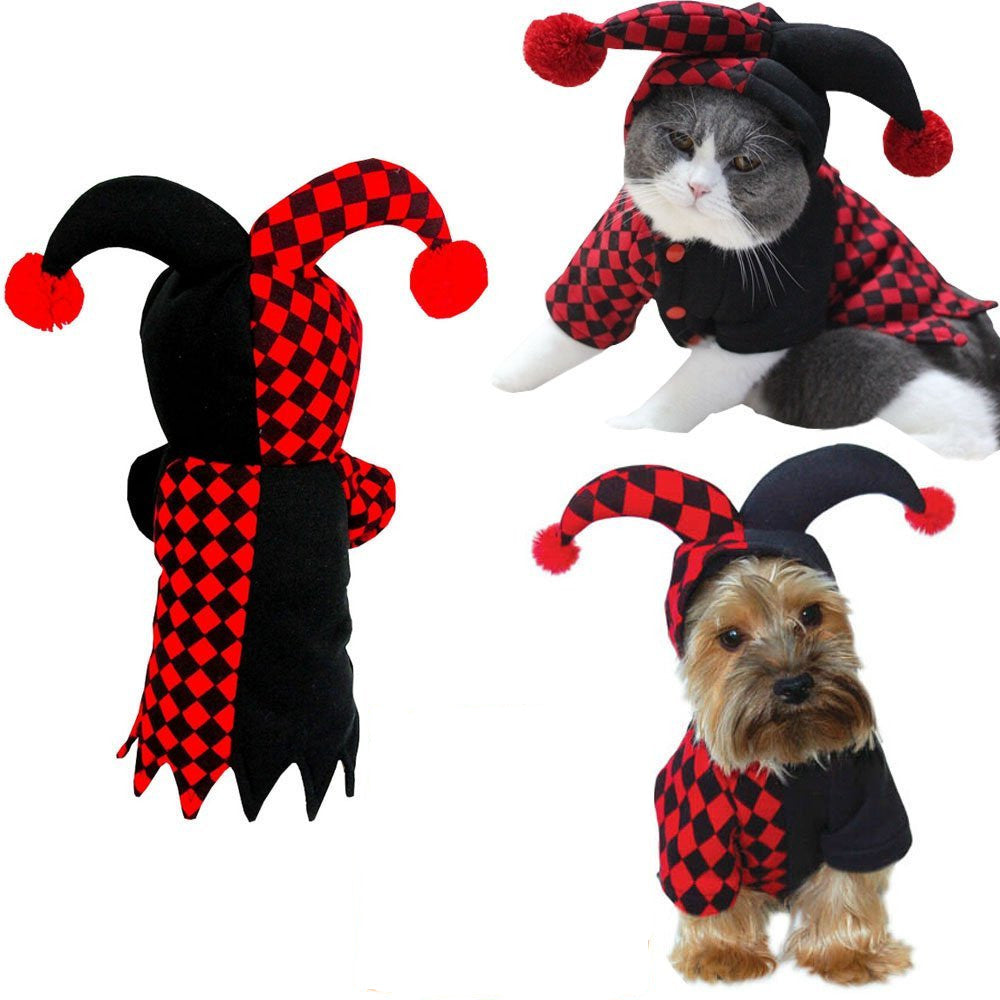 Halloween Funny Clown Pet Dog Cat Costume