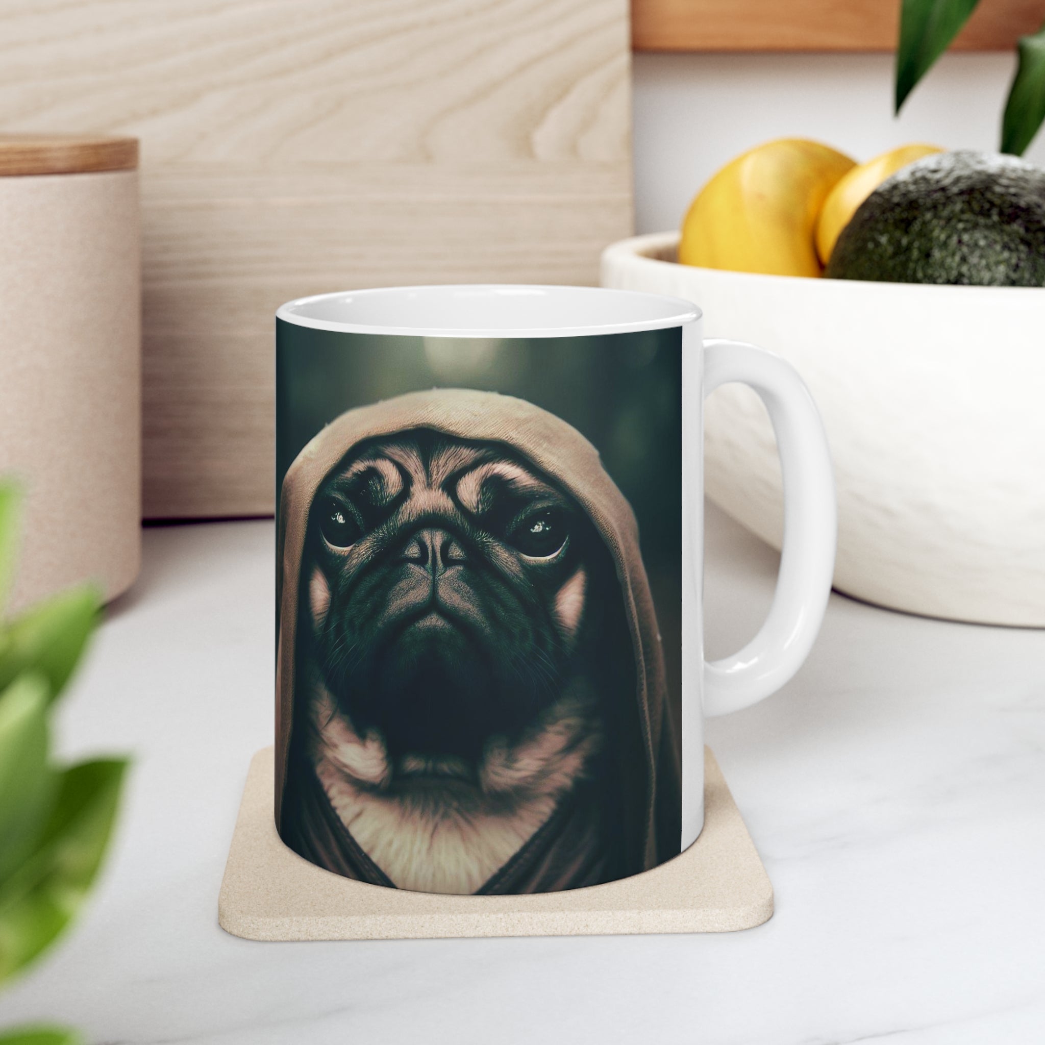 Ceramic Mug 11oz Pug Jedi Starwars