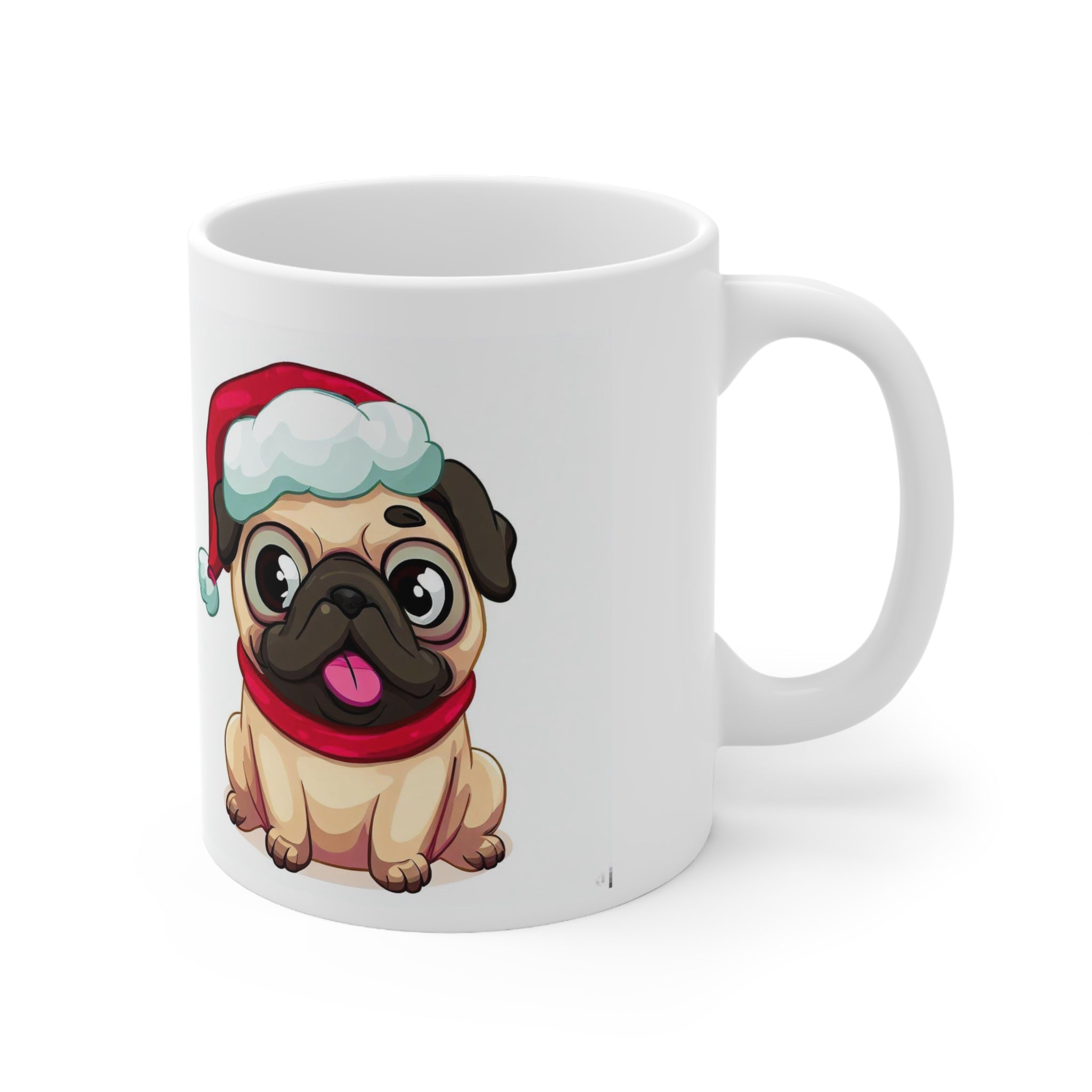 Ceramic Mug 11oz Christmas Pug