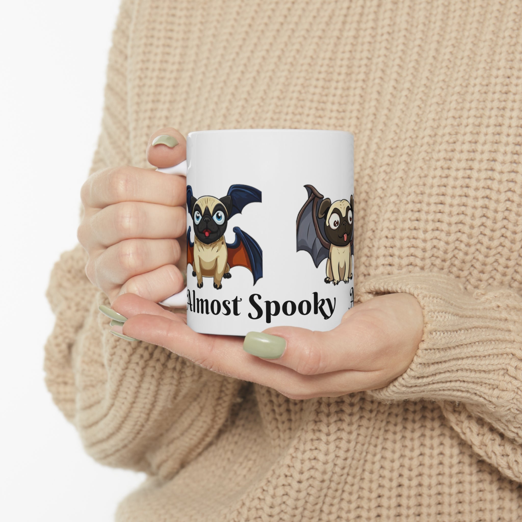 Ceramic Mug 11oz Almost Spooky PugBat