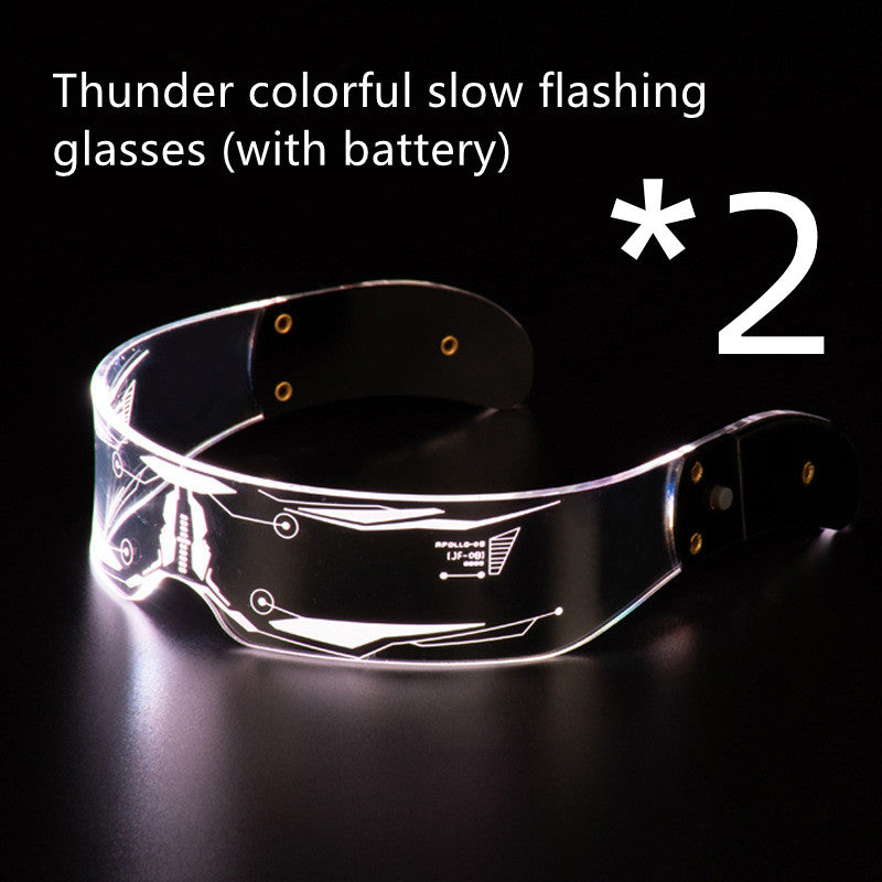 LED Luminous Glasses Party Bar Disco Punk Glasses Futuristic Style Festival Goggles Decoration Gifts