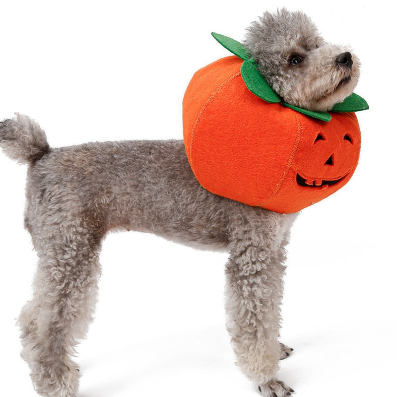 Pet Halloween Pumpkin Collars Cute Pet Cosplay Accessories