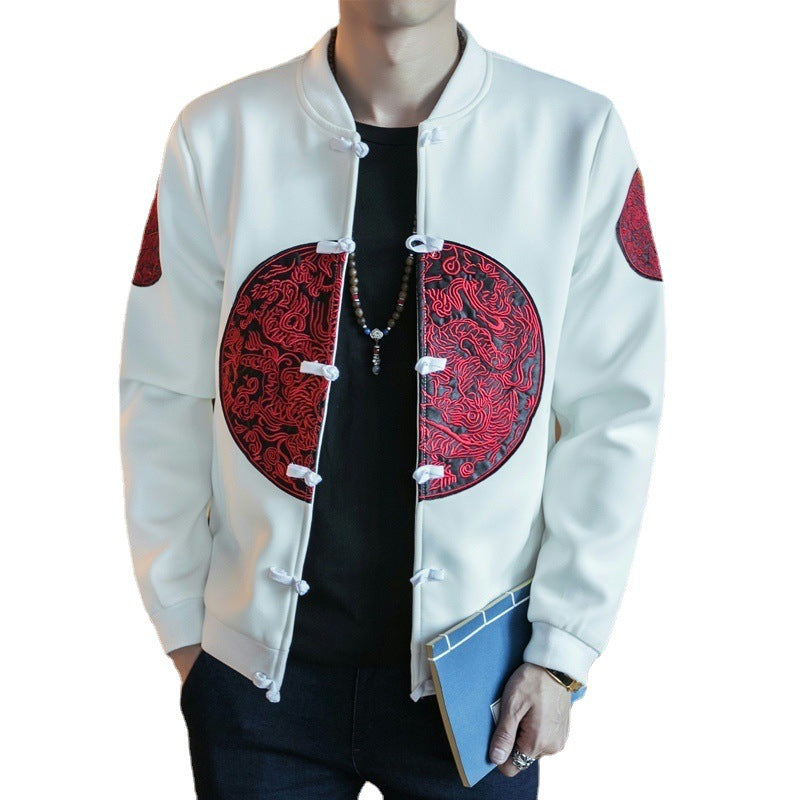 Jacket Coat Chinese Style Embroidery Retro