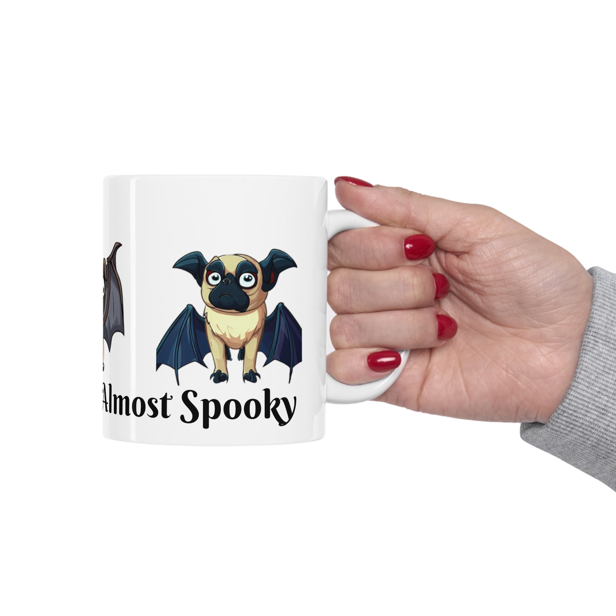 Ceramic Mug 11oz Almost Spooky PugBat