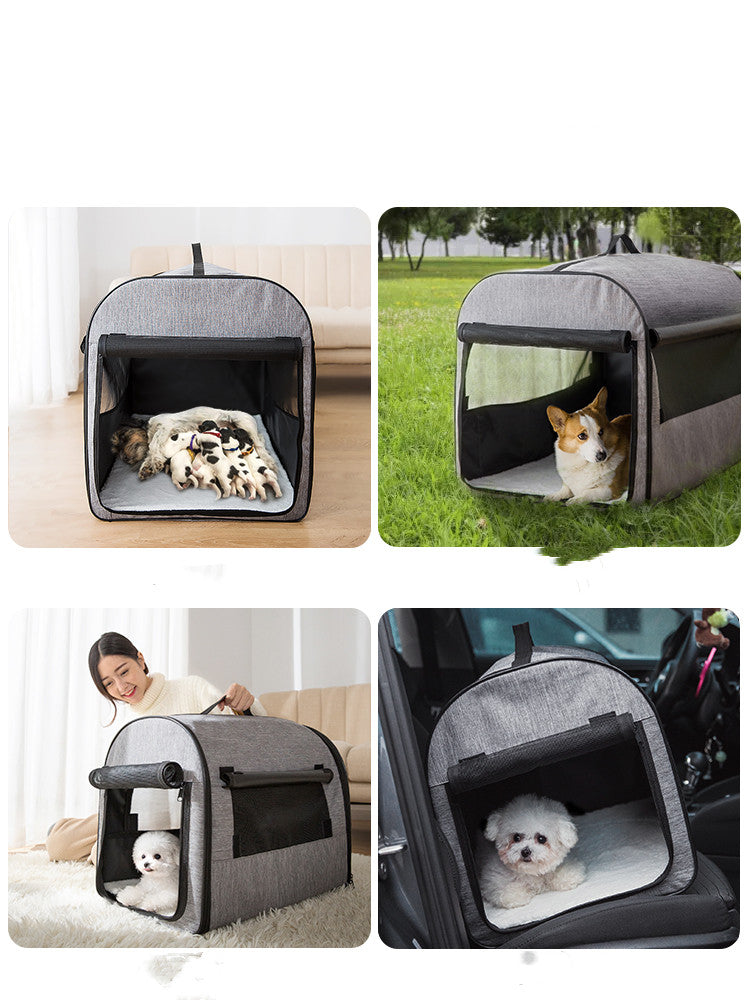 Dog Cage House Car Pet Supplies Washable Pet Kennel Cylinder Portable Dog House