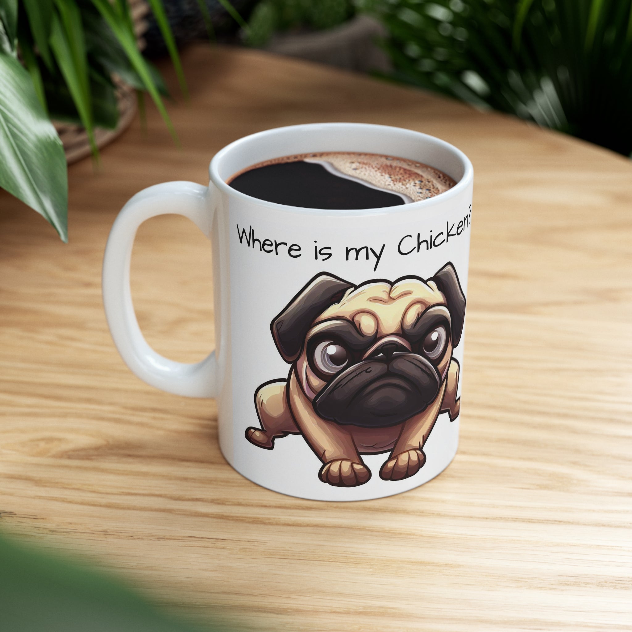 Ceramic Mug 11oz Angry Pug