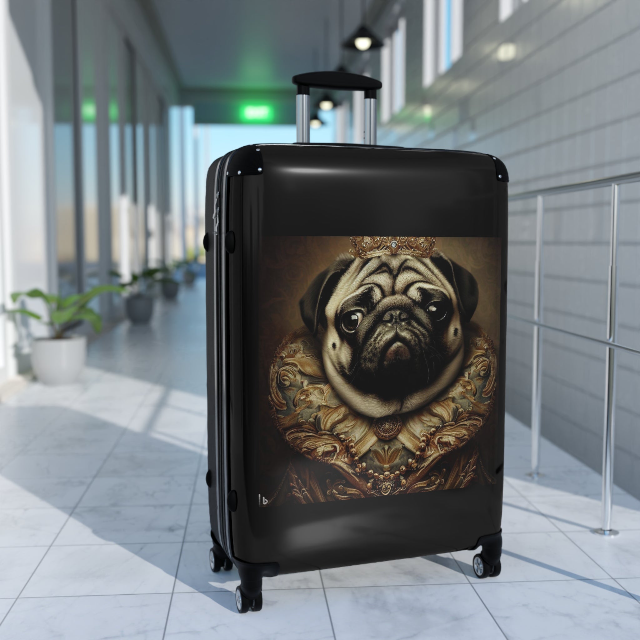 Suitcase Collection Pug Baroque Style 