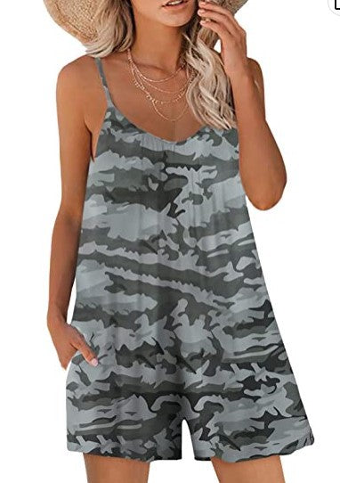 Women's Printed Fashion Casual Loose Jumpsuit