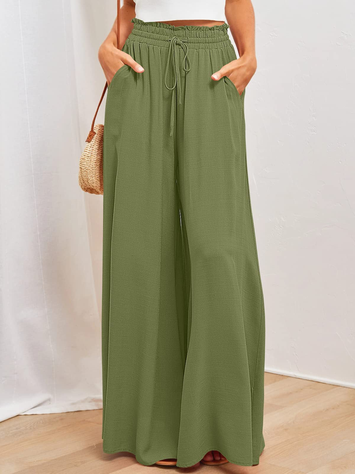 Spring And Summer Casual Wide-leg Popular Loose Casual Fashion Trousers