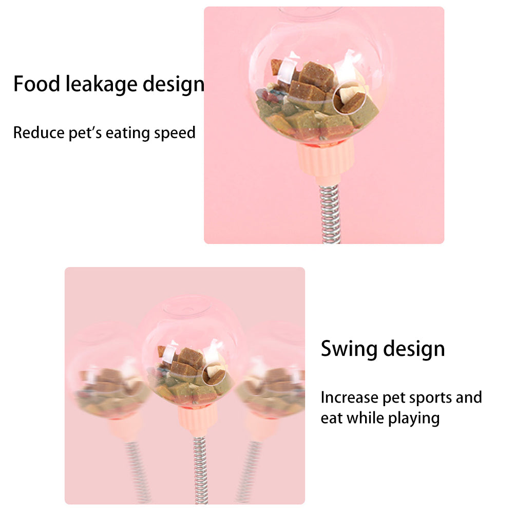 Pet Feeder Cat Toy Pets Leaking Food Ball Self-Playing Tumbler Funny Swing Feeder Puzzle Toys Playing Training Dispenser Bowl