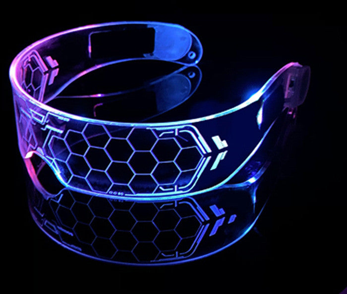 LED Luminous Glasses Party Bar Disco Punk Glasses Futuristic Style Festival Goggles Decoration Gifts