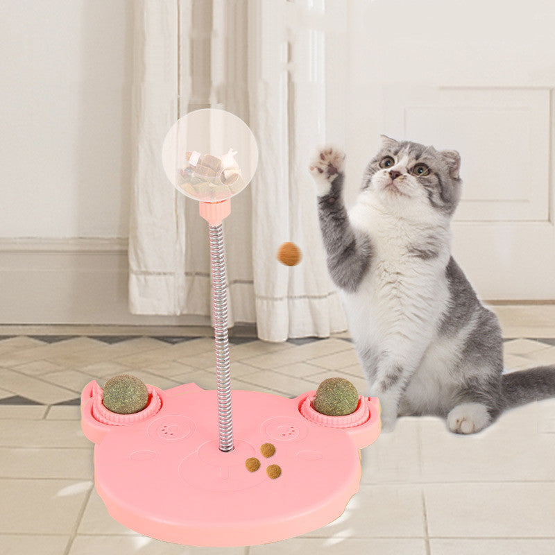 Pet Feeder Cat Toy Pets Leaking Food Ball Self-Playing Tumbler Funny Swing Feeder Puzzle Toys Playing Training Dispenser Bowl