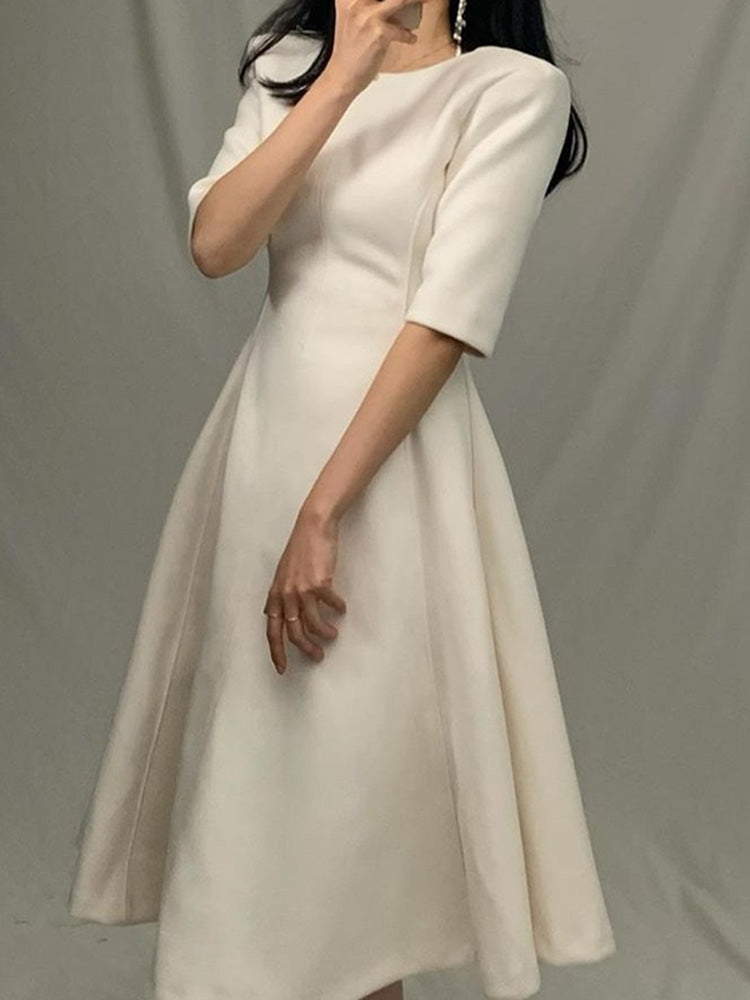 Women's Solid Color Elegant Slim Dress