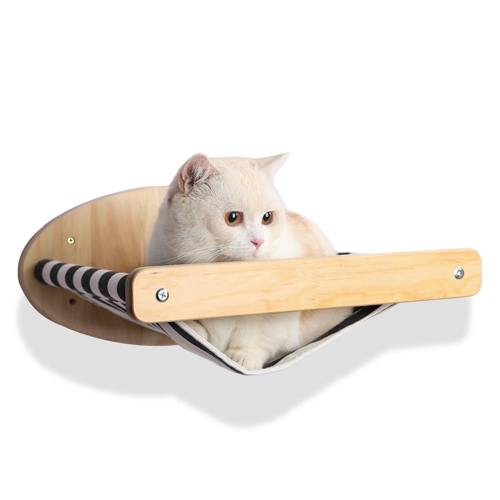 Pine Wood Cat Climbing Frame Cat Wall Hammock Staircase Room Space Capsule Cat Toy