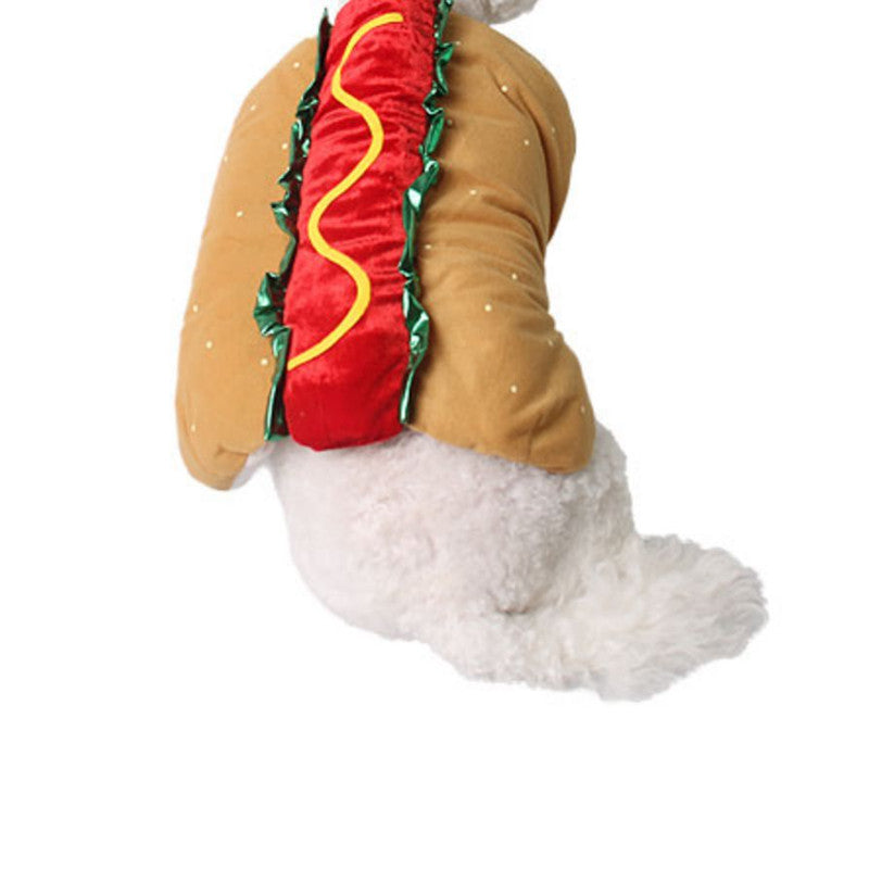 Pet Dog and Cat Costume, Cute Hot Dog Sandwich Costume, Funny Hot Dog Clothes, Cat Costume
