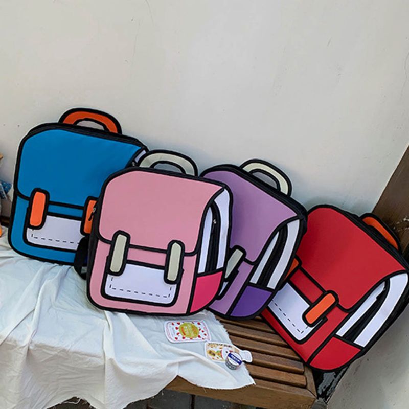 Unisex Fashion 2D Drawing Backpack